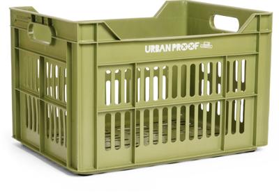 UrbanProof Urban proof fietskrat recycled kunststof 30l olijfgroen 40x30x25 cm