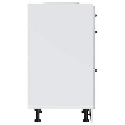 Keuken onderkast Kalmar bewerkt hout betongrijs