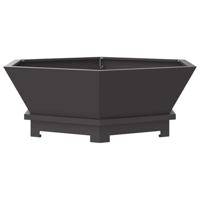 Vuurkorf Zwart 75 x 75 x 28 cm Koudgewalst staal - thumbnail