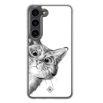 Samsung Galaxy S23 Plus hybride hoesje - Kat kiekeboe