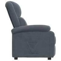 Fauteuil verstelbaar fluweel donkergrijs - thumbnail
