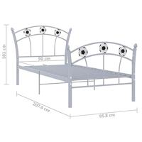 Bedframe met voetbaldesign metaal grijs 90x200 cm - thumbnail