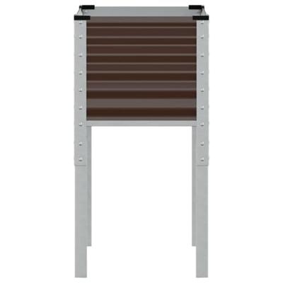 Plantenbak 45x45x88 cm staal bruin