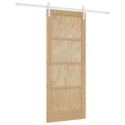 Schuifdeur met beslag 83x202 cm massief grenenhout