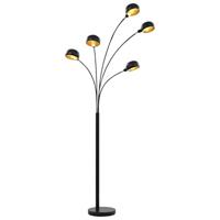 VidaXL Lamp staand 5xe14 200 cm zwart en goud - thumbnail