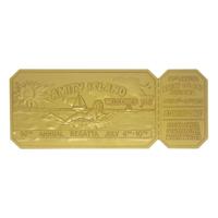 Jaws Replica 1/1 50th Anniversary Regatta Ticket 24k Gold Plated - thumbnail