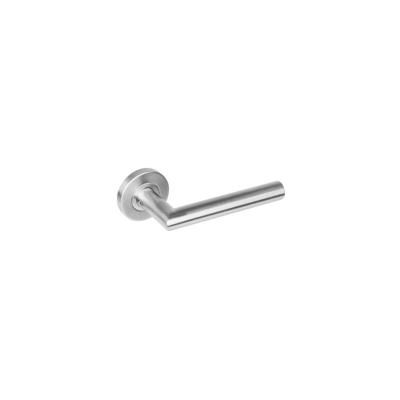 Intersteel deurkruk met rozet - Recht - hoek 90° - RVS geborsteld