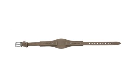 Horlogeband Fossil JR1333 / Silver Tone Ran Onderliggend Leder Beige 9mm