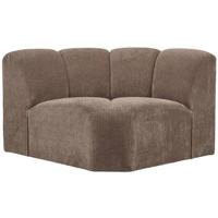 Woood Mojo bank hoekelement ribstof Donkerzand - thumbnail