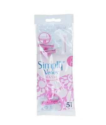 Gillette Gillette Simply Venus Basic Wegwerpscheermes - 5 Stuks Gillette Gillette Simply Venus Basic Wegwerpscheermes - 5 Stuks