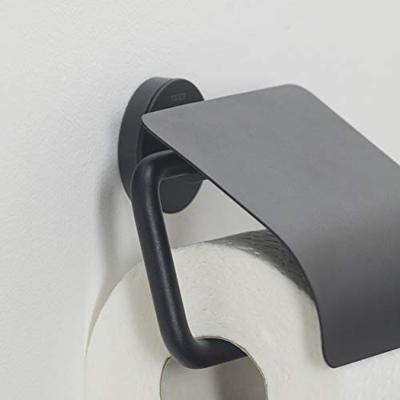 Tiger Urban toiletrolhouder met klep zwart - thumbnail