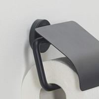Tiger Toiletrolhouder Urban Met Klep Mat Zwart - thumbnail