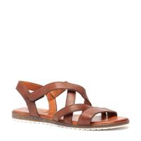 Scapino TwoDay leren sandalen cognac - thumbnail