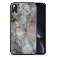 Apple iPhone XR Marmeren Print Telefoonhoesje Marmer Grijs - thumbnail