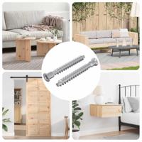 Bevestigingsschroeven 2 pcs Zilver Metaal - thumbnail