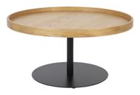 ZILT Ronde Salontafel 'Andreanna' 70cm, kleur Eiken - thumbnail