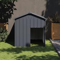 VidaXL Hondenhok met dak 117x153x123 cm gegalvaniseerd staal antraciet - thumbnail