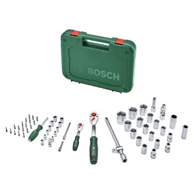 Bosch Groen 1/4" + 1/2" Ratchet set 56-piece (1/4" ratel, 1/2" ratel, 29x dop, 7x verlengstuk of adapters, 18x bit) - 1600A02Z9G