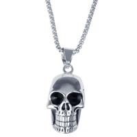 Mendes Heren ketting Edelstaal Schedel Zilver - thumbnail