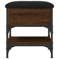 Schoenenbank 42x42x45 cm bewerkt hout bruineikenkleurig - thumbnail