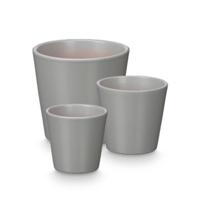 Pottenset Ibergarden Grijs Klei Ø 14 cm Ø 22 cm Ø 17 cm 3 Onderdelen - thumbnail