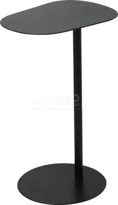 Bijzettafel Metaal Organisch Zwart H.53cm