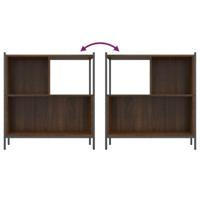 Boekenkast 72x28x77,5 cm bewerkt hout bruineikenkleurig - thumbnail