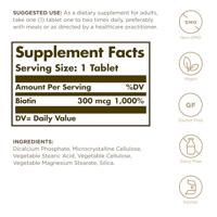 Solgar Biotine 300 mcg Tabletten - thumbnail