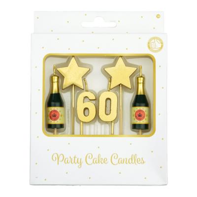 Taartkaarsjes Set 60 Jaar (6st)