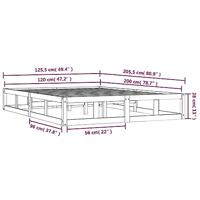Bedframe massief hout 120x200 cm - thumbnail