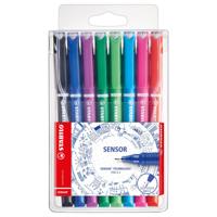 Stabilo sensor fineliner etui 8 kleuren - thumbnail