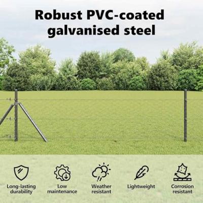 VidaXL Hexagon hek grijs 1,2 x 10 m pvc