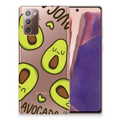 Samsung Note 20 Telefoonhoesje met Naam Avocado Singing Samsung Note 20 Telefoonhoesje met Naam Avocado Singing