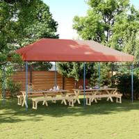 VidaXL Partytent inklapbaar pop-up 580x292x315 cm terracotta - thumbnail