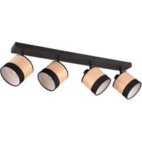 LED Plafondlamp - Plafondverlichting - Trion Lazo - E14 Fitting - 4-lichts - Rond - Mat Zwart- Metaal - Max 10W - thumbnail