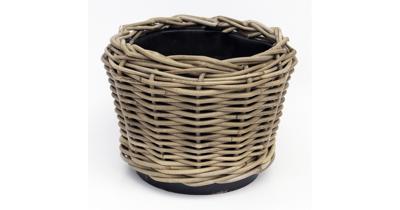 Plantenmand Drypot Rotan Grijs Ø27cm