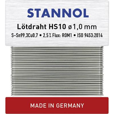 Stannol HS10 Soldeertin, loodvrij Loodvrij Sn99,3Cu0,7 ROM1 30 g 1 mm Stannol HS10 Soldeertin, loodvrij Loodvrij Sn99,3Cu0,7 ROM1 30 g 1 mm