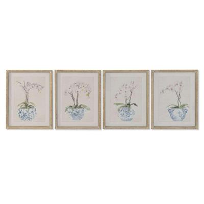 Schilderij Home ESPRIT Blauw Wit Orientaals 35 x 2,5 x 45 cm (4 Stuks) Schilderij Home ESPRIT Blauw Wit Orientaals 35 x 2,5 x 45 cm (4 Stuks)