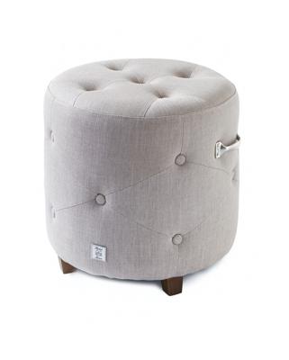Rivièra Maison Poef 'Bowery' Linen, kleur Flax