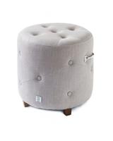 Rivièra Maison Poef 'Bowery' Linen, kleur Flax - thumbnail