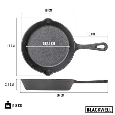 Blackwell Koekenpan Gietijzer / Skillet ø 16 cm - zonder anti-aanbaklaag