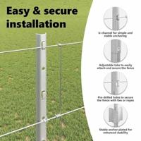 VidaXL Hek met paal zilver 1,2 x 25 m staal - thumbnail