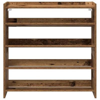 Schoenenrek 80x25x81 cm bewerkt hout bruin eikenkleur