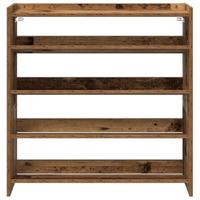 VidaXL Schoenenrek 80x25x81 cm bewerkt hout bruin eikenkleur - thumbnail