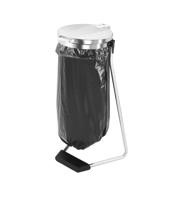Hailo MSS DESIGN XXXL 9120300 Afvalzakhouder 120 l Staal (Ø x h) 355 mm x 990 mm Zilver, Zwart 1 stuk(s) - thumbnail