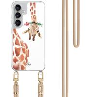 Samsung Galaxy S25 FE hoesje met beige koord - Giraffe - thumbnail