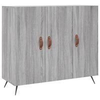 Dressoir 90x34x80 cm bewerkt hout grijs sonoma eikenkleurig - thumbnail