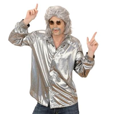 Holografische blouse zilver