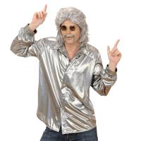 Holografische blouse zilver - thumbnail