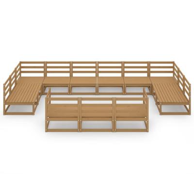 13-delige Loungeset massief grenenhout